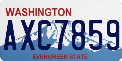 WA license plate AXC7859