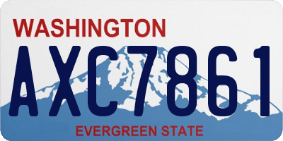 WA license plate AXC7861