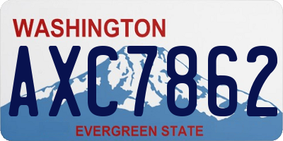 WA license plate AXC7862