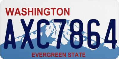 WA license plate AXC7864
