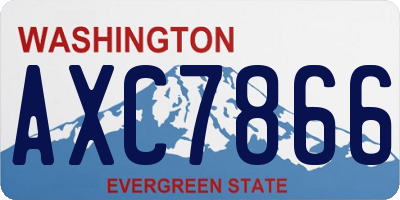 WA license plate AXC7866