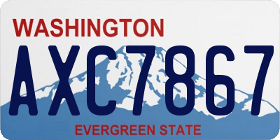 WA license plate AXC7867