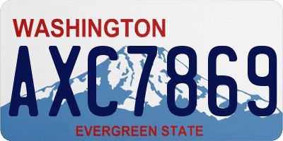 WA license plate AXC7869