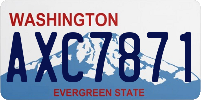 WA license plate AXC7871