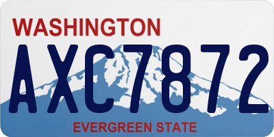 WA license plate AXC7872