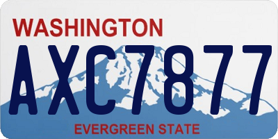 WA license plate AXC7877