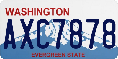WA license plate AXC7878