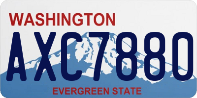 WA license plate AXC7880