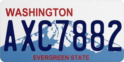 WA license plate AXC7882