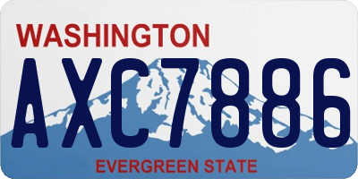 WA license plate AXC7886