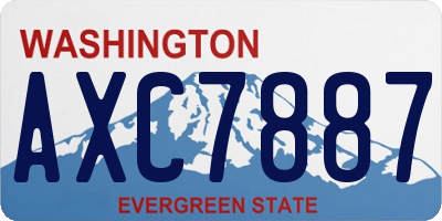 WA license plate AXC7887