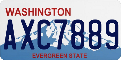 WA license plate AXC7889