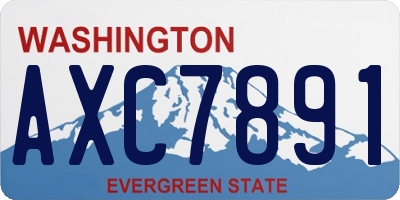 WA license plate AXC7891