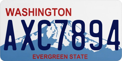 WA license plate AXC7894