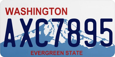 WA license plate AXC7895