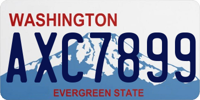 WA license plate AXC7899