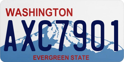 WA license plate AXC7901
