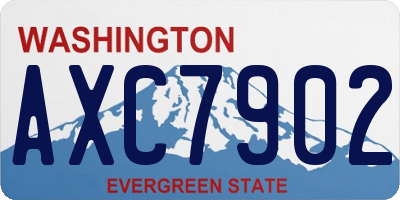 WA license plate AXC7902
