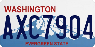 WA license plate AXC7904