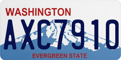 WA license plate AXC7910