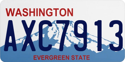 WA license plate AXC7913