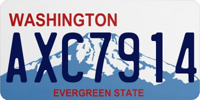 WA license plate AXC7914