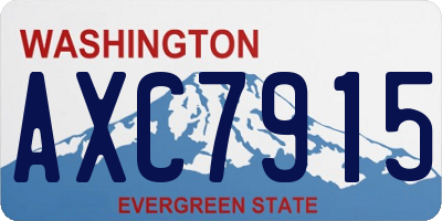 WA license plate AXC7915