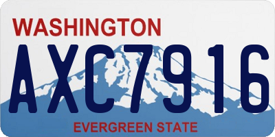 WA license plate AXC7916