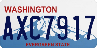 WA license plate AXC7917