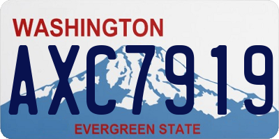 WA license plate AXC7919