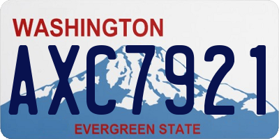 WA license plate AXC7921
