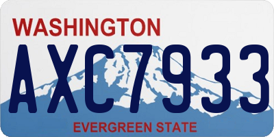 WA license plate AXC7933