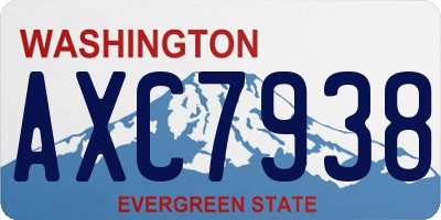 WA license plate AXC7938