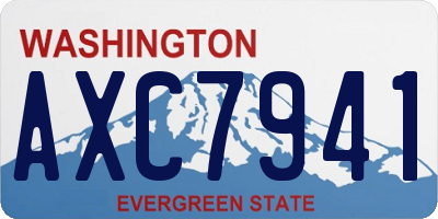 WA license plate AXC7941
