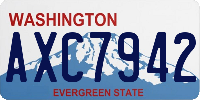 WA license plate AXC7942