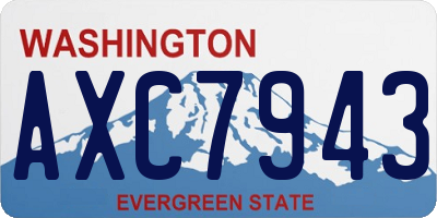 WA license plate AXC7943