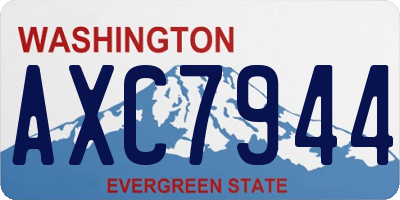 WA license plate AXC7944