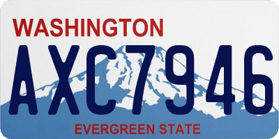 WA license plate AXC7946