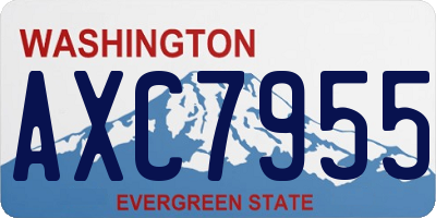 WA license plate AXC7955