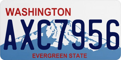 WA license plate AXC7956