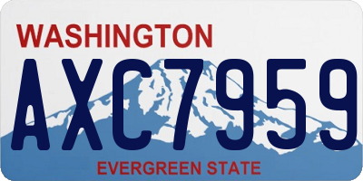 WA license plate AXC7959
