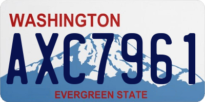 WA license plate AXC7961