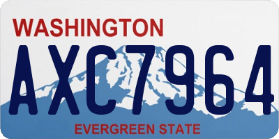 WA license plate AXC7964