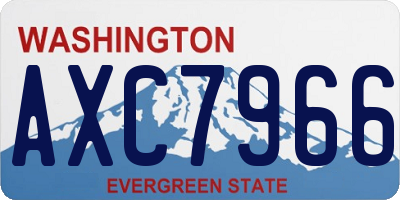 WA license plate AXC7966