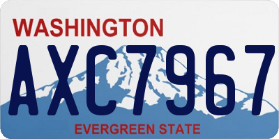 WA license plate AXC7967