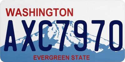 WA license plate AXC7970