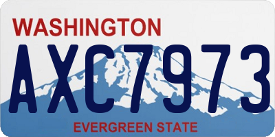 WA license plate AXC7973