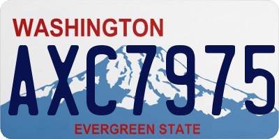 WA license plate AXC7975