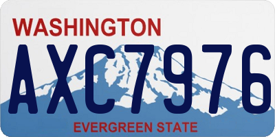 WA license plate AXC7976