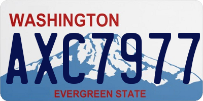 WA license plate AXC7977